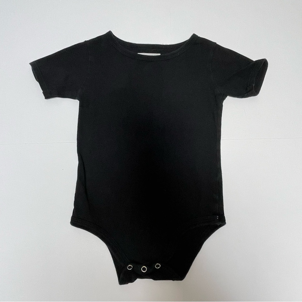 Black Mini Mioche Short Sleeve Bodysuit